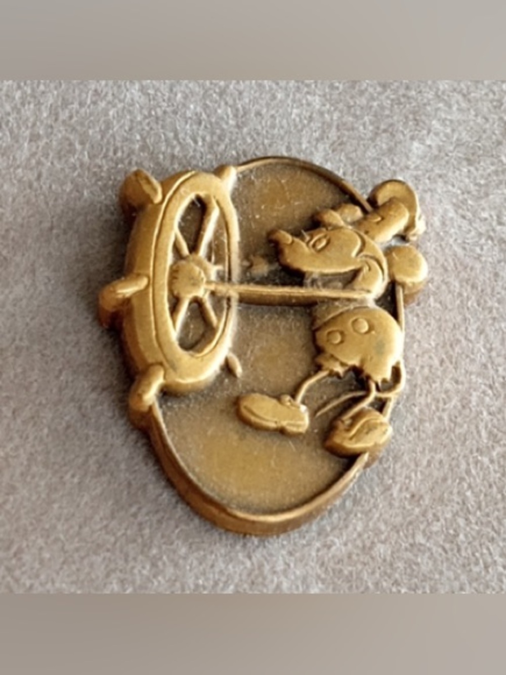 Vintage Disney Cast Member Service Award 1 Year Pin Steamboat Willie Mickey